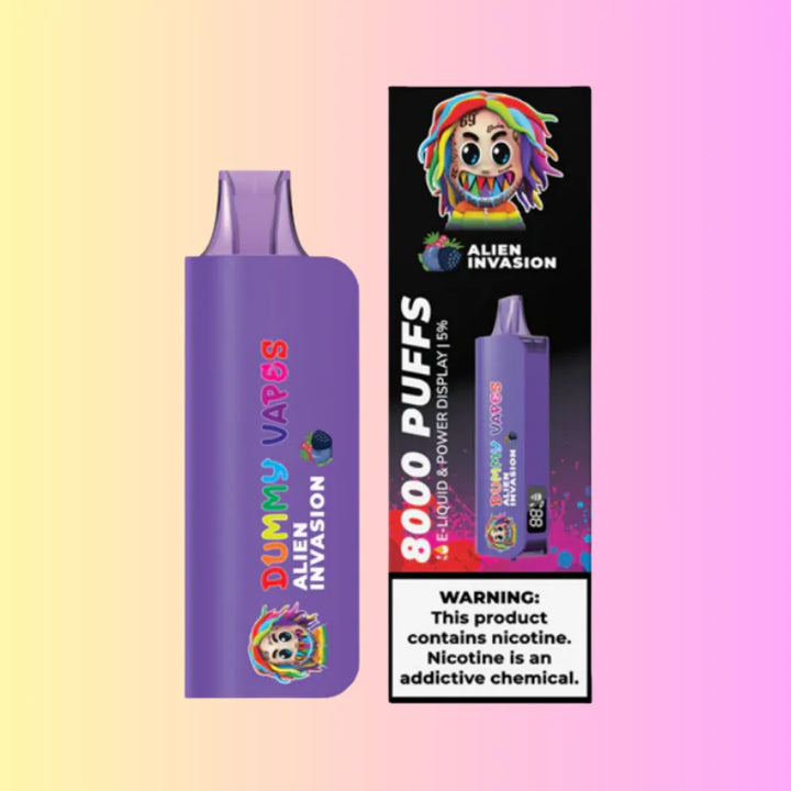 Alien Invasion Dummy disposable Vapes 8000 Puffs by 6ix9ine