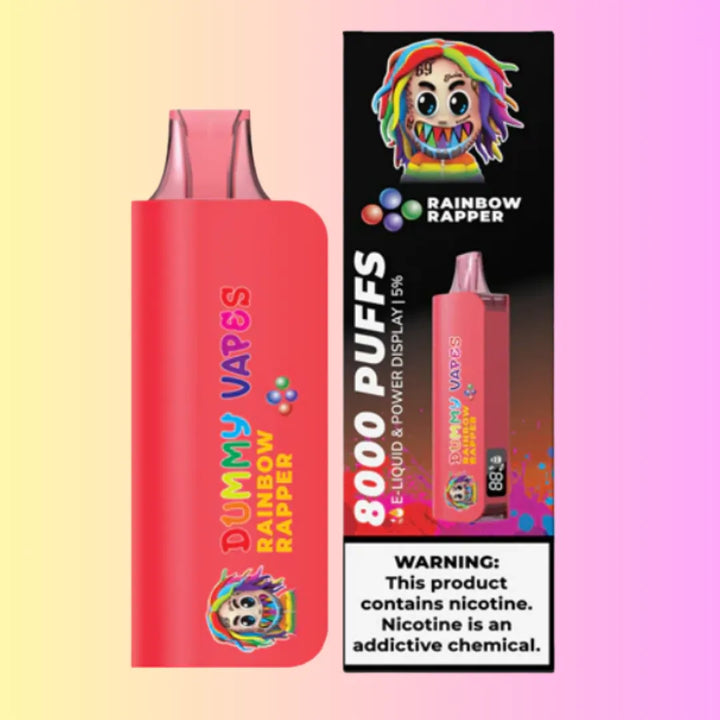 Rainbow Rapper Dummy disposable Vapes 8000 Puffs by 6ix9ine
