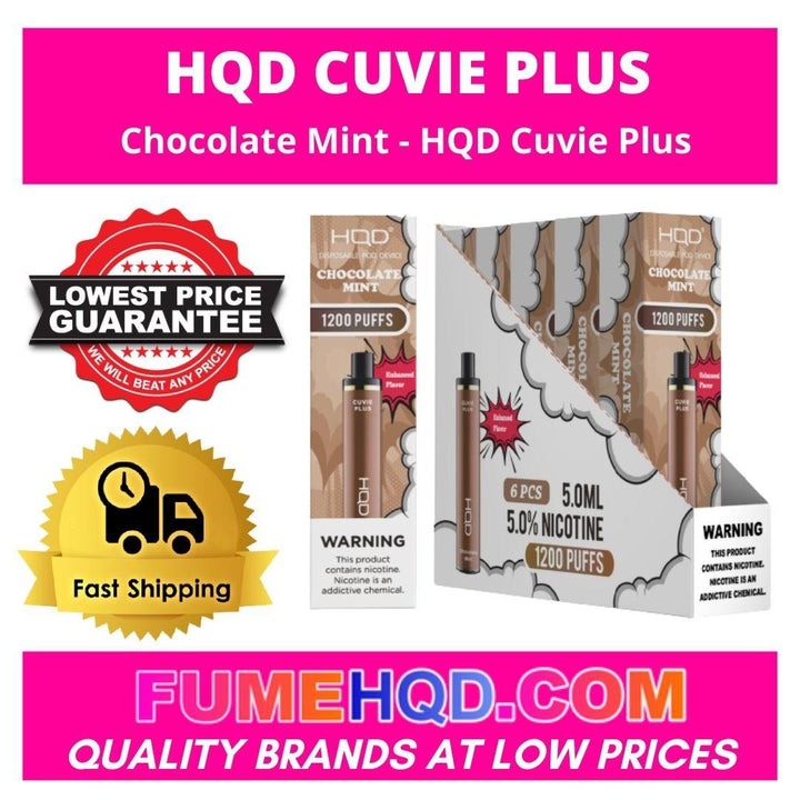 Chocolate Mint - HQD Cuvie Plus disposable vape 