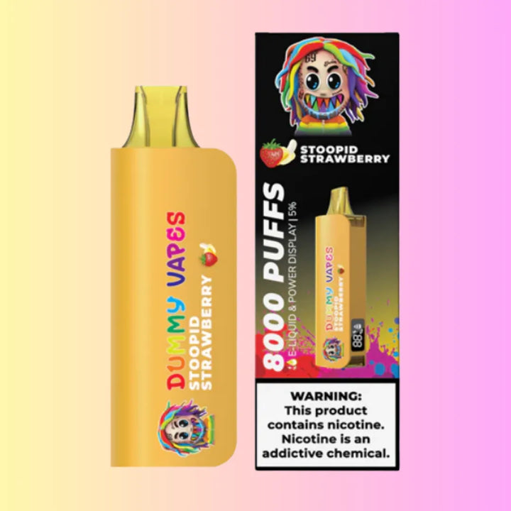 Stoopid strawberry Dummy disposable Vapes 8000 Puffs by 6ix9ine