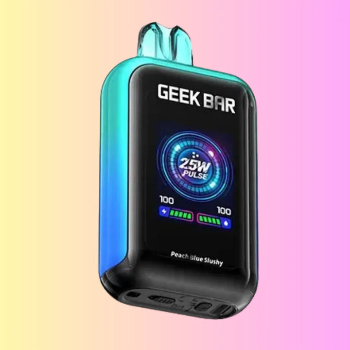 Peach Blue Slushy Geek Bar Skyview 25K disposable 25,000 puffs vape