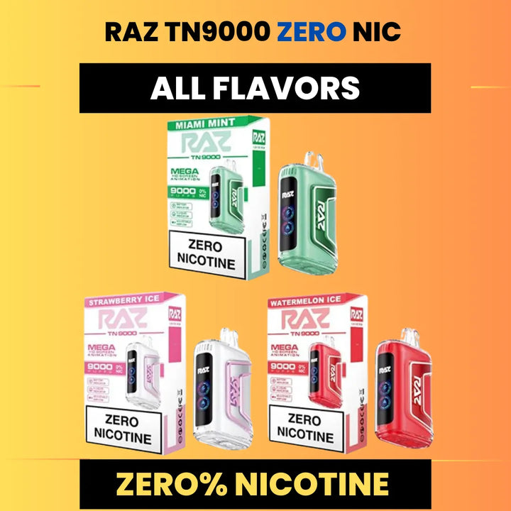 RAZ TN9000 Zero Nicotine Disposable Vape 0%