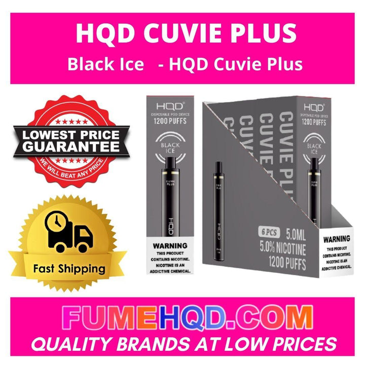 Black Ice HQD Cuvie Plus 1200 Puffs Vape30% OFF FUMEHQD.COM Black Ice HQD Cuvie Plus 1200 Puffs Vape30% OFF FUMEHQD.COM