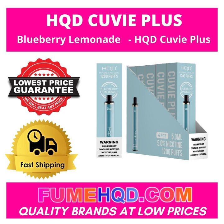 Blueberry Lemonade   - HQD Cuvie Plus disposable vape 