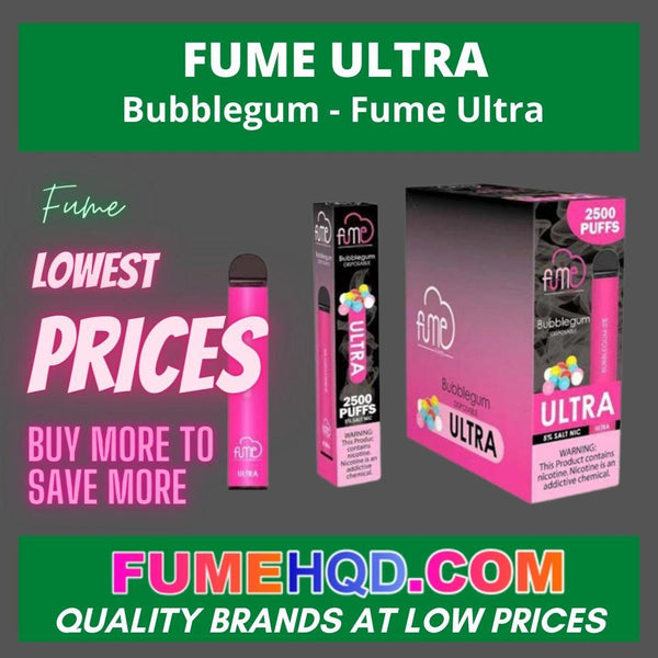 Bubblegum - Fume Ultra 2500 Puffs Disposable vape 