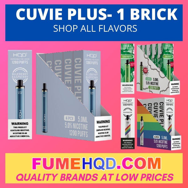 HQD Cuvie PLus - 1 Brick (6Pcs) - FUMEHQD.COM