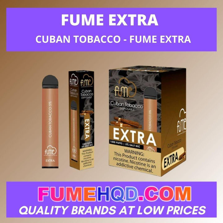 Cuban Tobacco Fume Extra 1500 Puffs Vape20% OFF FUMEHQD.COM Cuban Tobacco Fume Extra 1500 Puffs Vape20% OFF FUMEHQD.COM