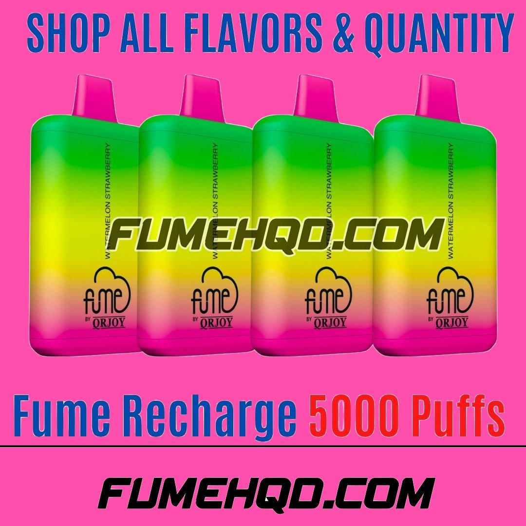 Fume Recharge 5000 Puff Disposable Vape. 24 Flavors!
