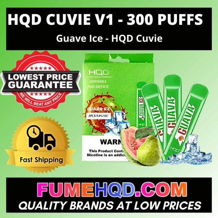 Guave Ice HQD Cuvie  Disposable Vape - 1 brick