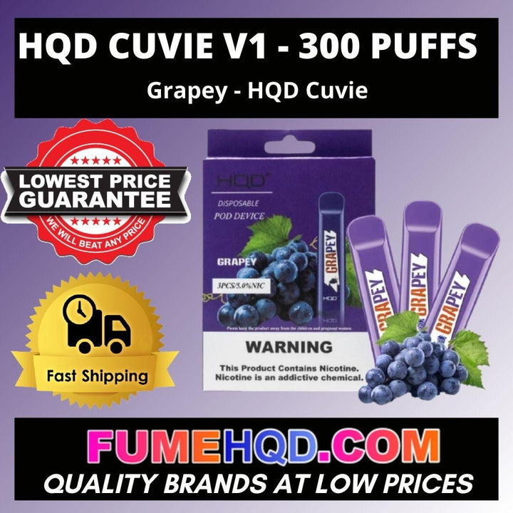 Grapey HQD Cuvie V1 300 Puffs Vape30% OFF FUMEHQD.COM Grapey HQD Cuvie V1 300 Puffs Vape30% OFF FUMEHQD.COM