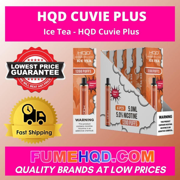 HQD Cuvie Plus  Ice Tea disposable vape pen 