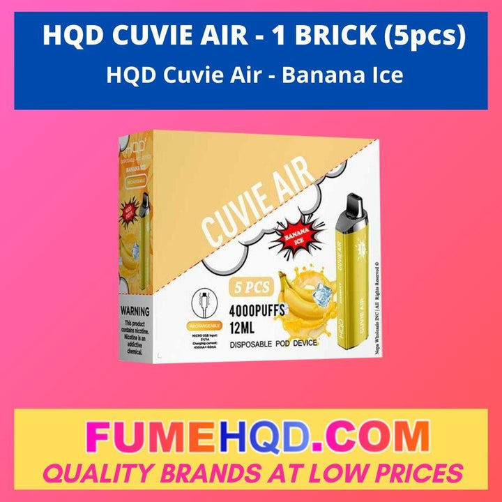 HQD Cuvie Air Disposable - Banana Ice 