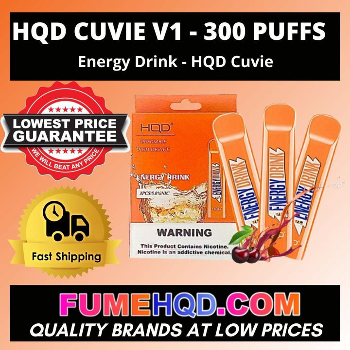 HQD Cuvie Energy Drink  Disposable Vape - 1 brick