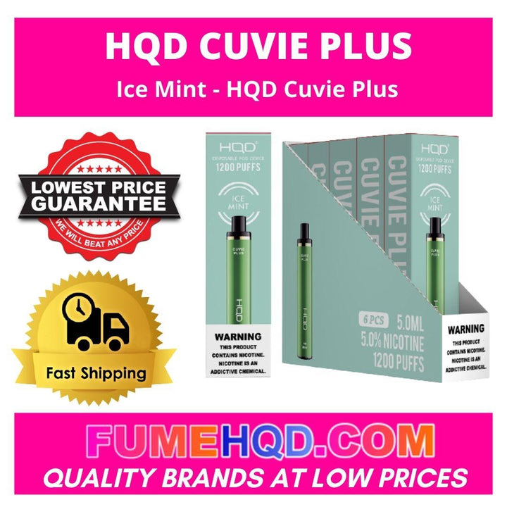 Ice Mint HQD Cuvie Plus 1200 Puffs Vape30% OFF FUMEHQD.COM Ice Mint HQD Cuvie Plus 1200 Puffs Vape30% OFF FUMEHQD.COM