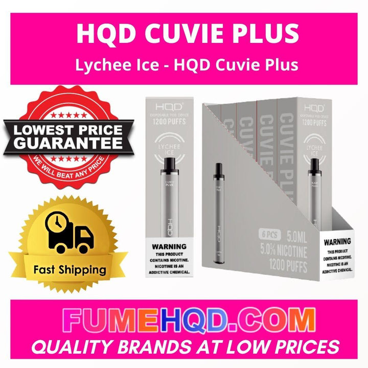 Lychee Ice - HQD Cuvie Plus disposable vape 