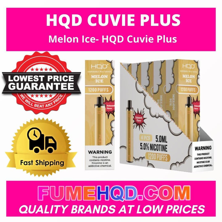Melon Ice - HQD Cuvie Plus disposable vape pen 